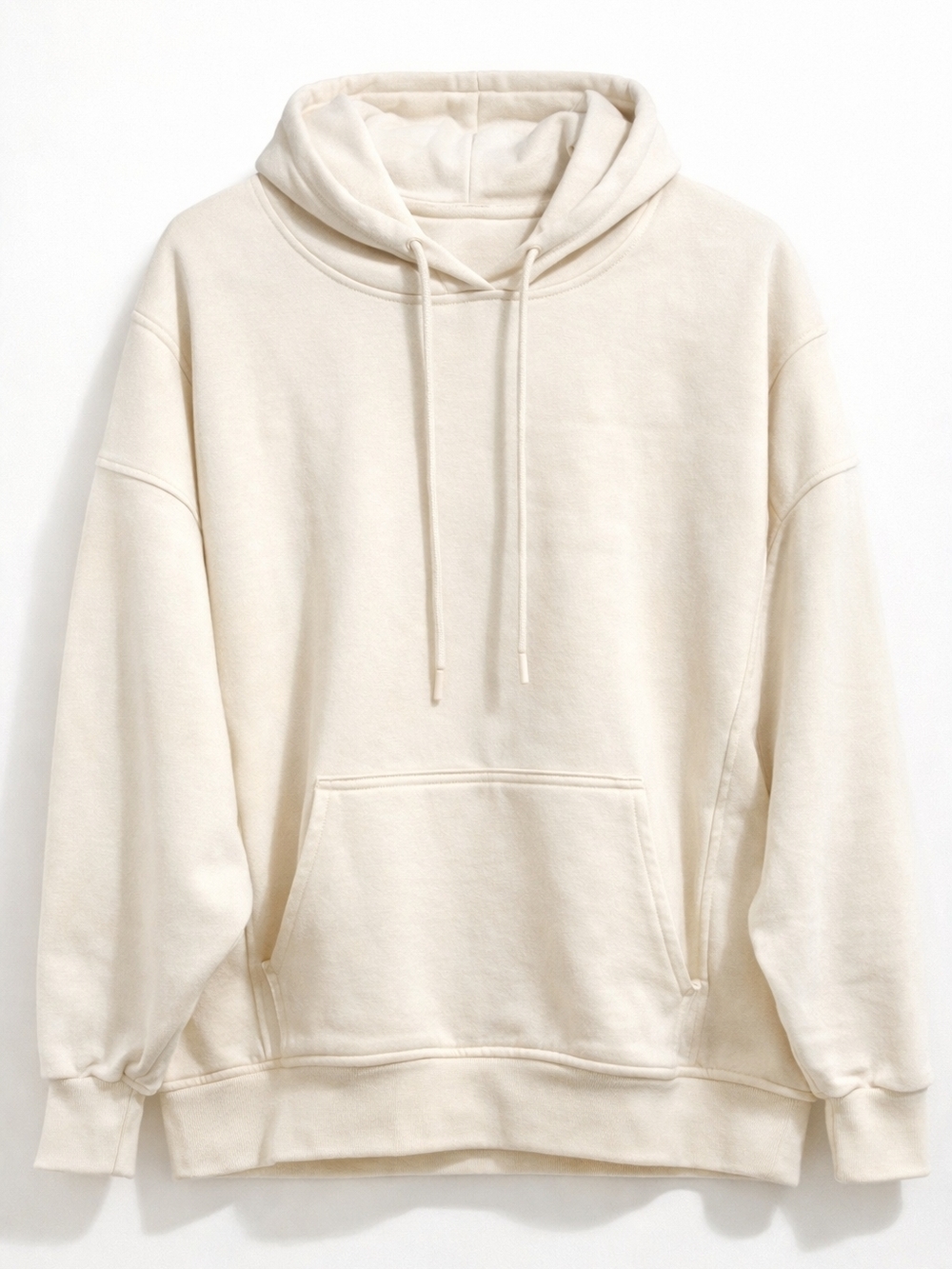 Oak + Fort Cream Hoodie Minimalist Neutral Cozy NWOT Size M